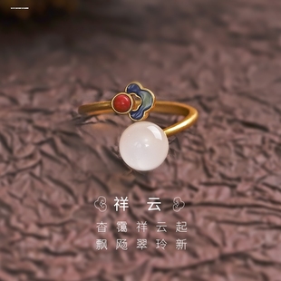 925银戒指环个性扳指潮男首饰戒子复古男士女生祥云