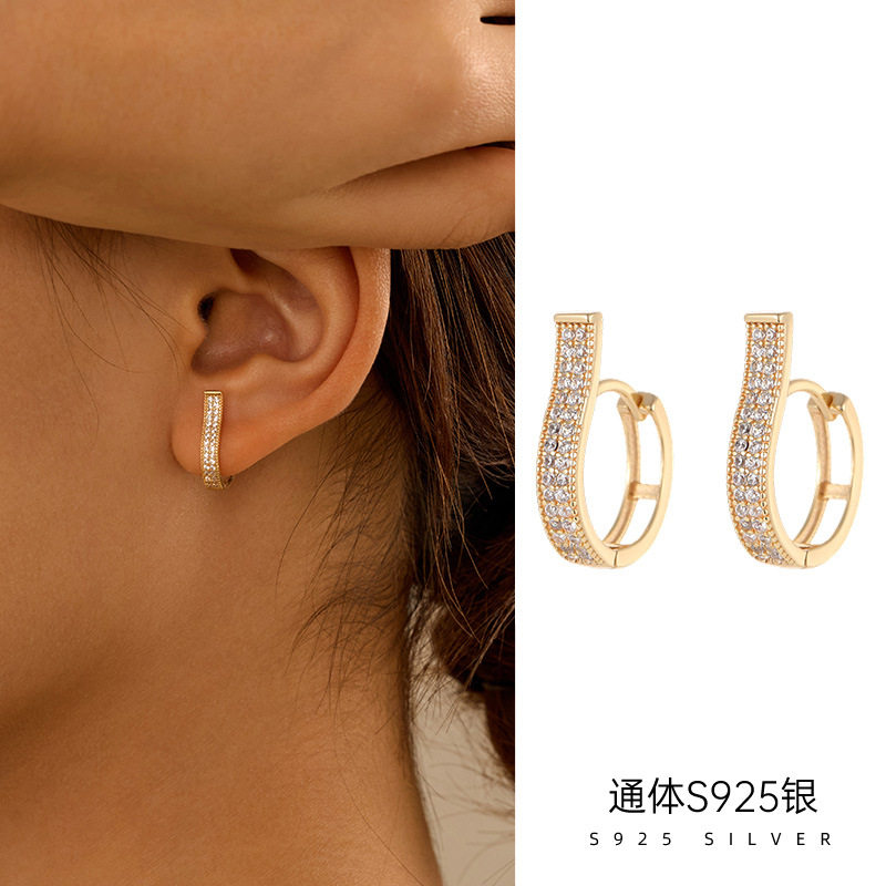 榕树下S925纯银外贸饰品轻奢几何