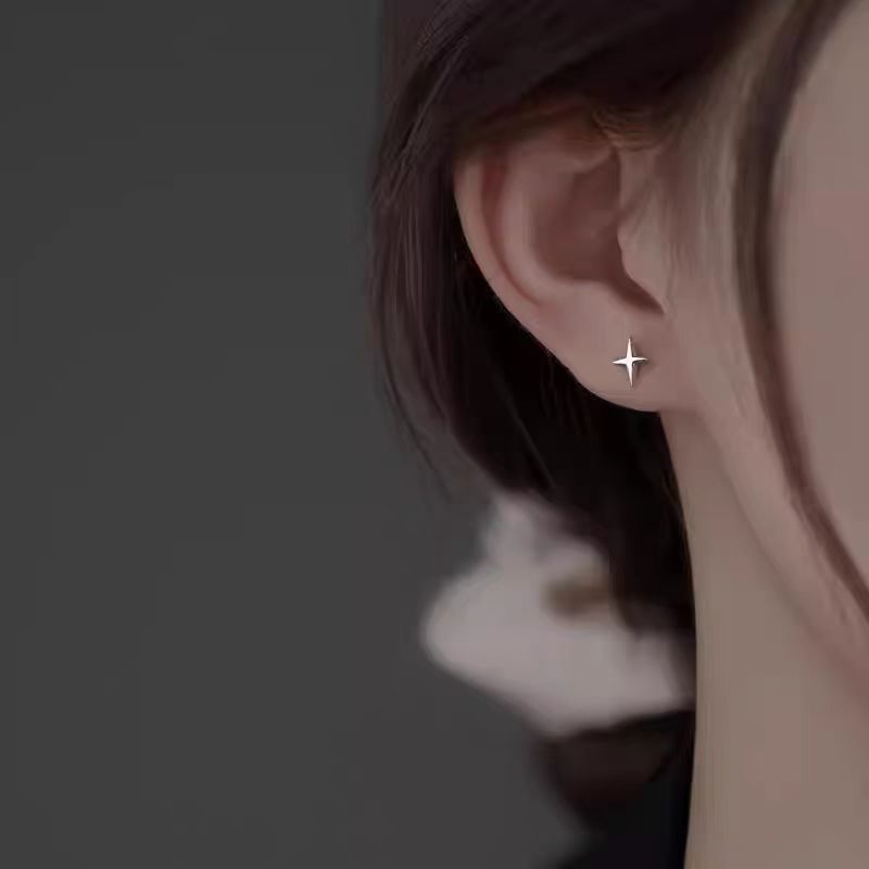 s999足银简约耳钉女日韩版新款小