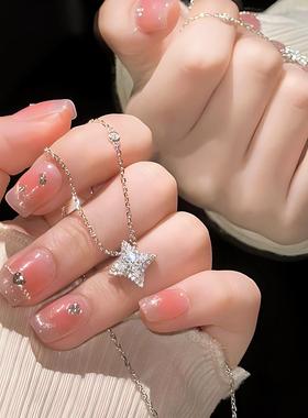 S925纯银星辰大海光芒星项链女星