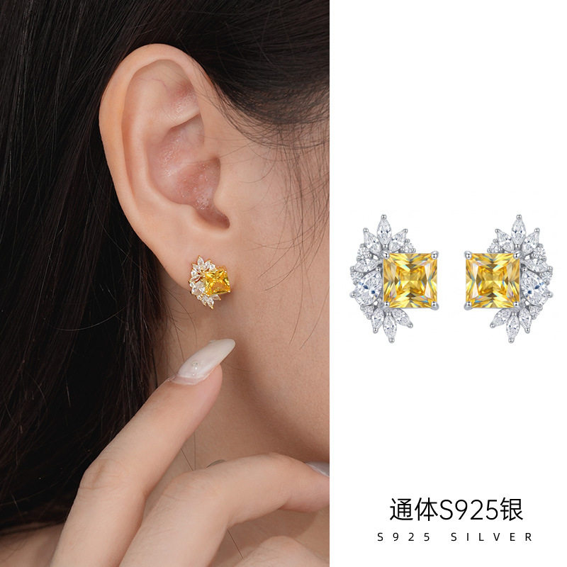 榕树下S925纯银复古镀18K金黄钻