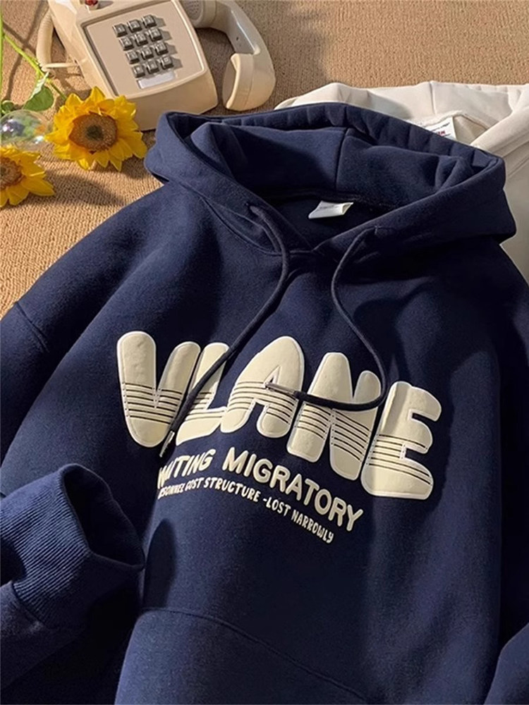 CLARALEE重磅纯棉卫衣男2025秋冬新款加绒加厚帅气百搭连帽外套