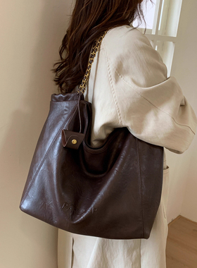 Mad Cortes韩系慵懒风大容量包包女秋冬复古单肩包高级通勤托特包