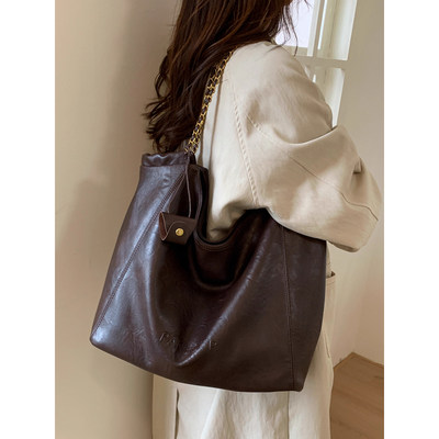 Mad Cortes韩系慵懒风大容量包包女秋冬复古单肩包高级通勤托特包