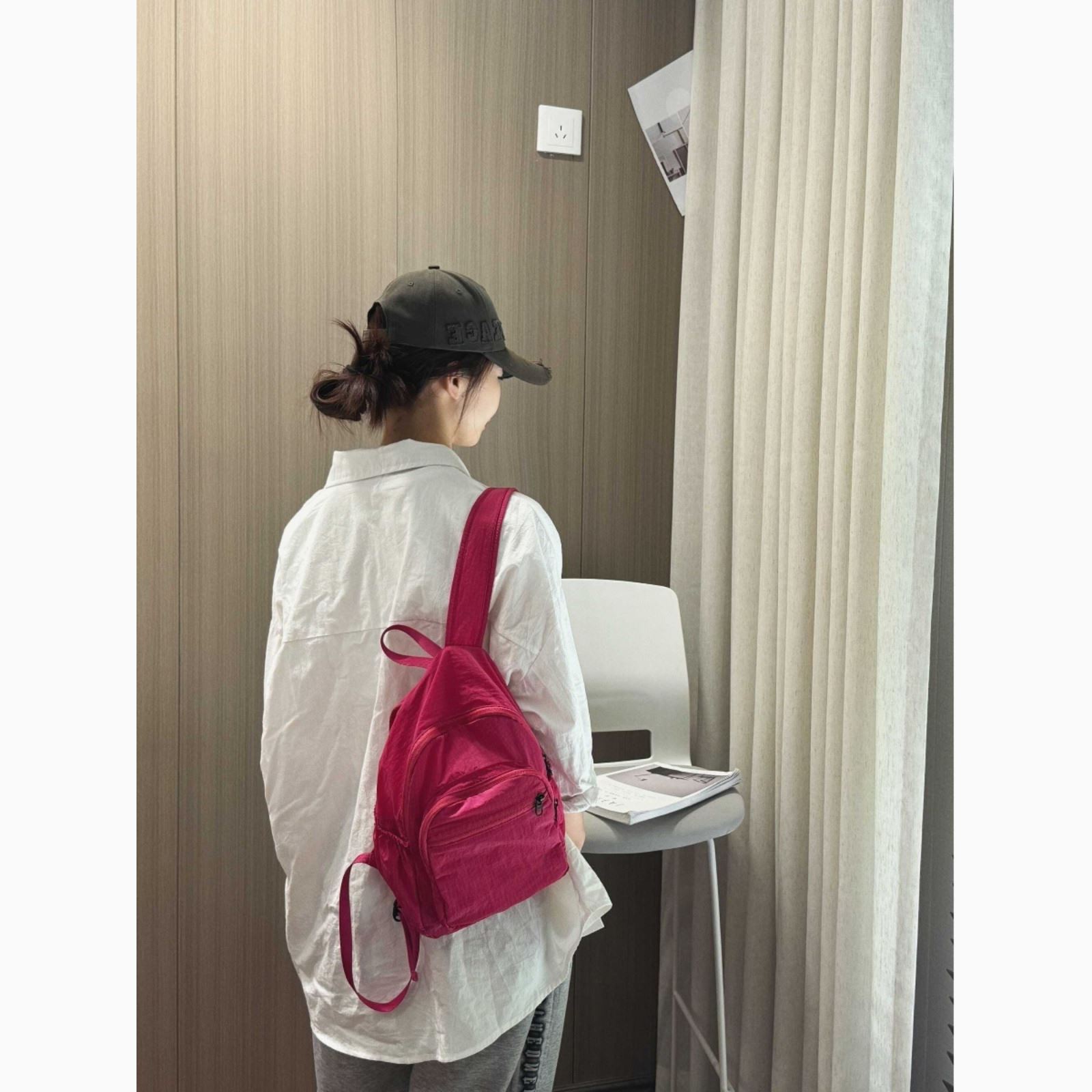 日本代购GP小众百搭双肩包轻便旅游防水迷你背包糖果色户外旅行包