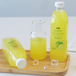 乐源小青柠汁果汁饮料0脂清爽解腻青桔汁柠檬汁1L大瓶家庭分享装