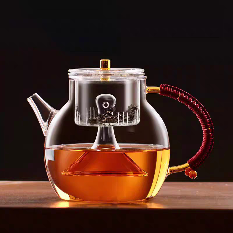 双越茗器玻璃煮茶壶蒸茶壶家用办公煮茶器电陶炉煮茶壶900ml