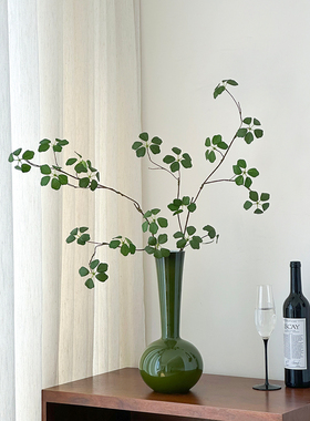 中古风仿真花假花摆设花束仿真枝叶桌面客厅餐桌摆件插花陶瓷花瓶