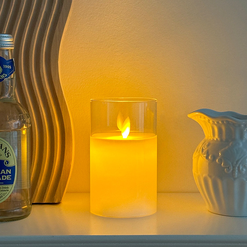 led电子蜡烛灯摇摆灯芯玻璃仿真蜡烛浪漫表白装饰拍照氛围感摆件,家居饰品,桌面摆件,淘宝优惠券,粉丝福利购,淘宝优惠卷