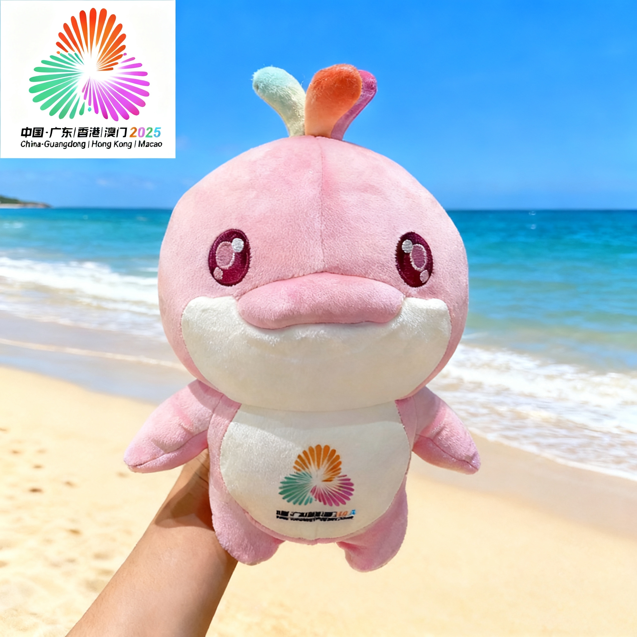 十五全运会吉祥物喜洋洋乐融融周边豚宝互变毛绒玩偶变形玩具抱枕