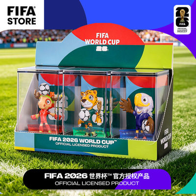 FIFA国际足联正品授权美加墨世界杯吉祥物手办摆件3个装