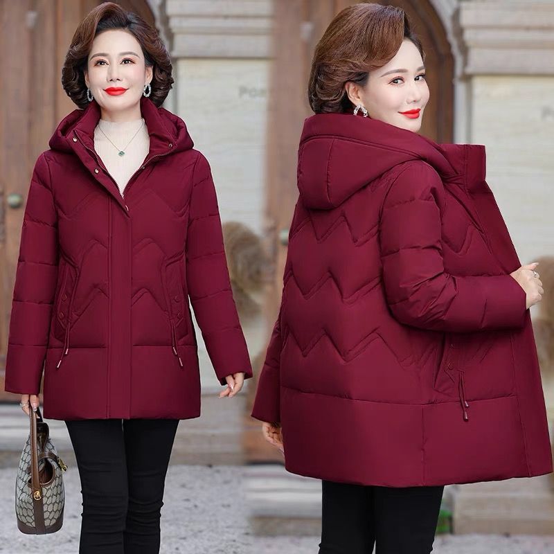 可拆卸帽新款棉袄女妈妈