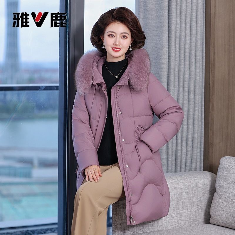 V/雅鹿羽绒服女中长款202