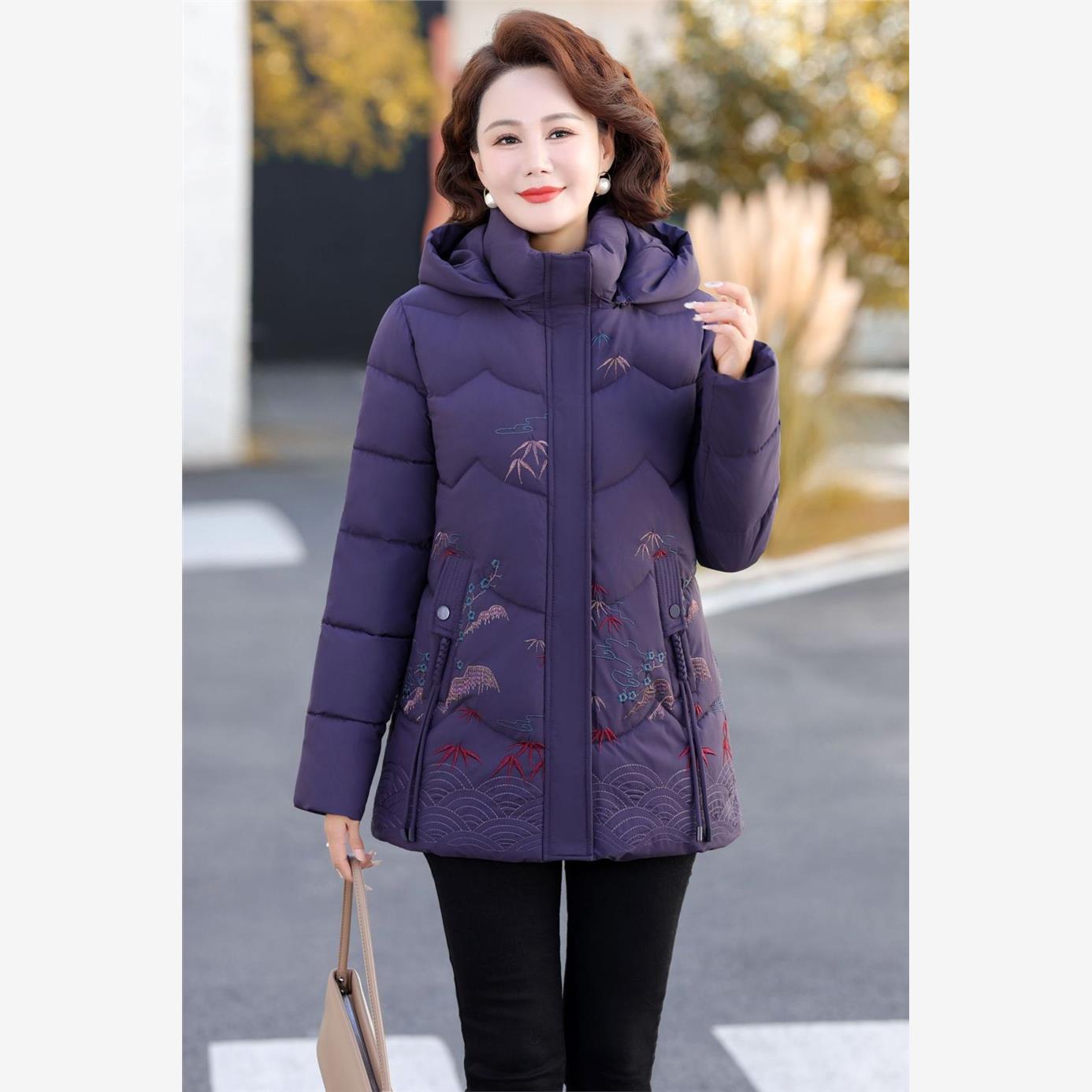 妈妈棉服中老年人冬季外