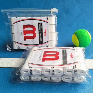 威尔胜WilsonPRO吸汗带手胶配件无孔多孔白色黑色FEEL绿网羽钓鱼