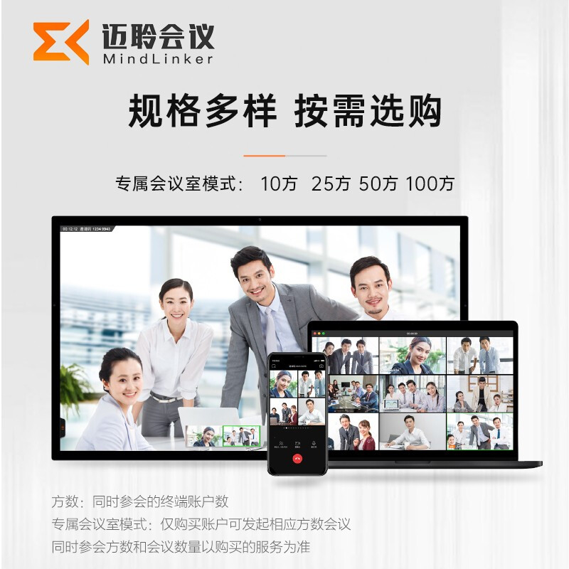 迈聆(mindlinker)视频会议软件 智能办公云远程网络系统高清视频