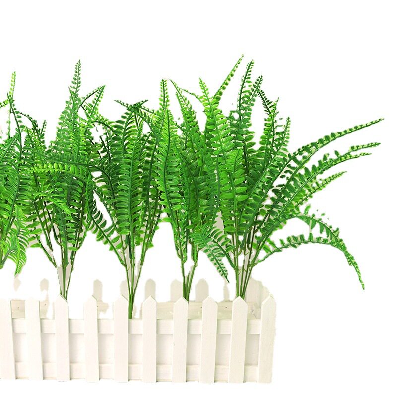 塑料小波斯草蕨仿真植物绿植墙上装饰花草婚庆绿叶凤尾草波斯顿草图片