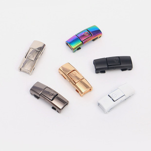 新款 带扣免绑免系弹力松紧固定神器 一键按压彩色金属鞋 扣懒人鞋