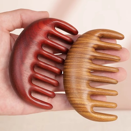 头皮檀木按摩梳便携随身