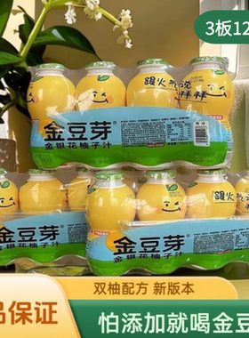 金豆芽金银花柚子汁小葫芦儿童西柚汁夏季复合果汁饮料成人即饮