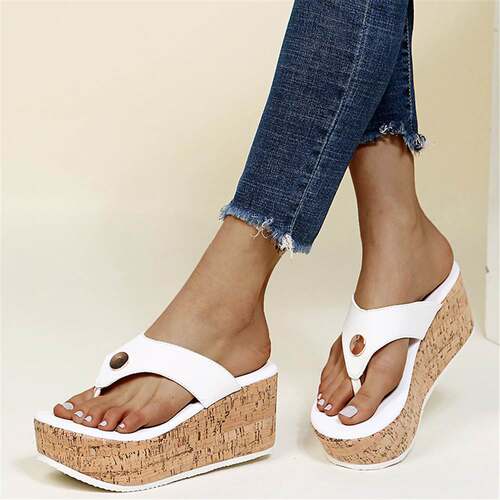 35-43人字拖女外穿凉拖鞋2023women wedge slippers summer shoes