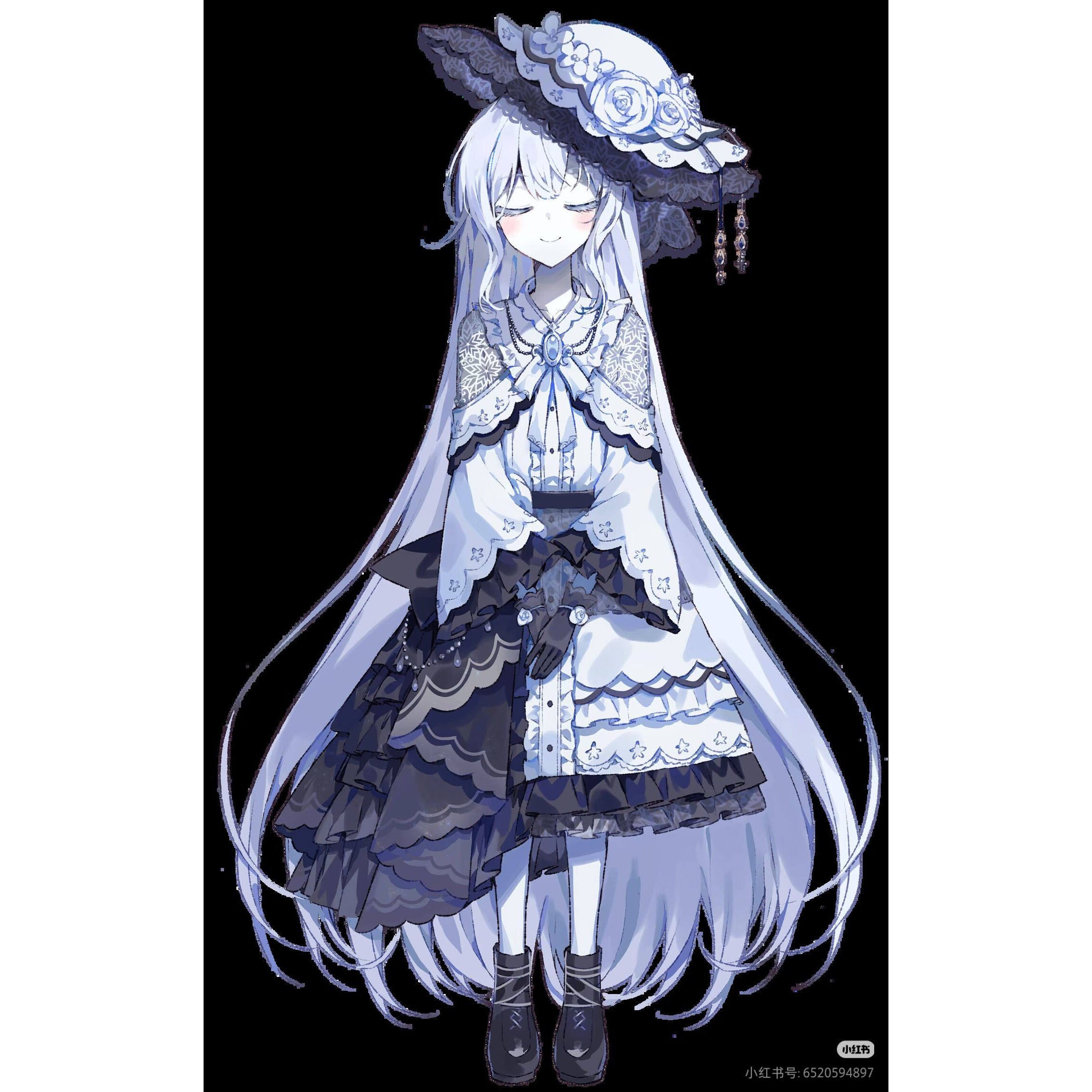 MeatMat 魔法少女的魔女审判月代雪cos帽子道具定制定做