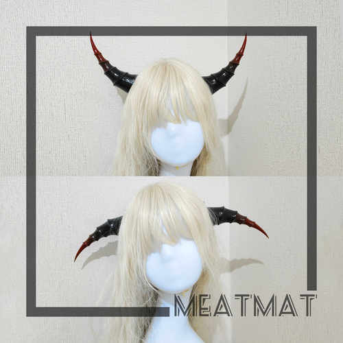 恶魔角羊角犄角头饰万圣道具