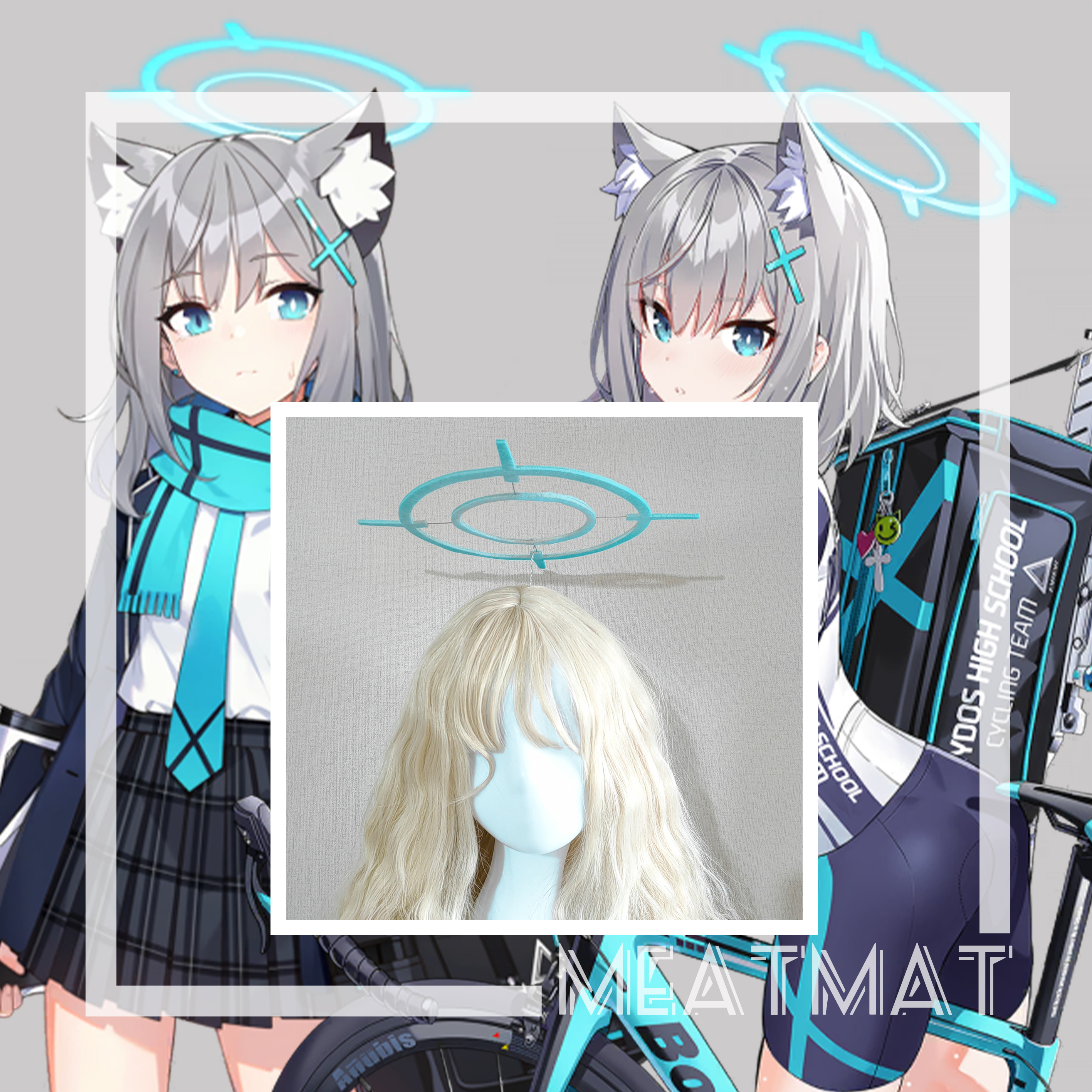 碧蓝档案Shiroko白子光环cos