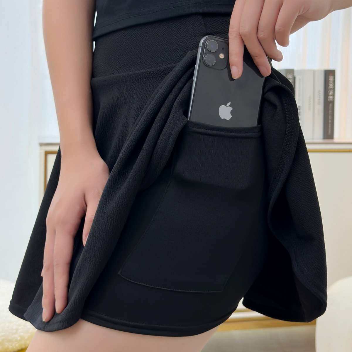 2024网球裙跑步健身防走光健身裙内衬带口袋小裙子women clothes