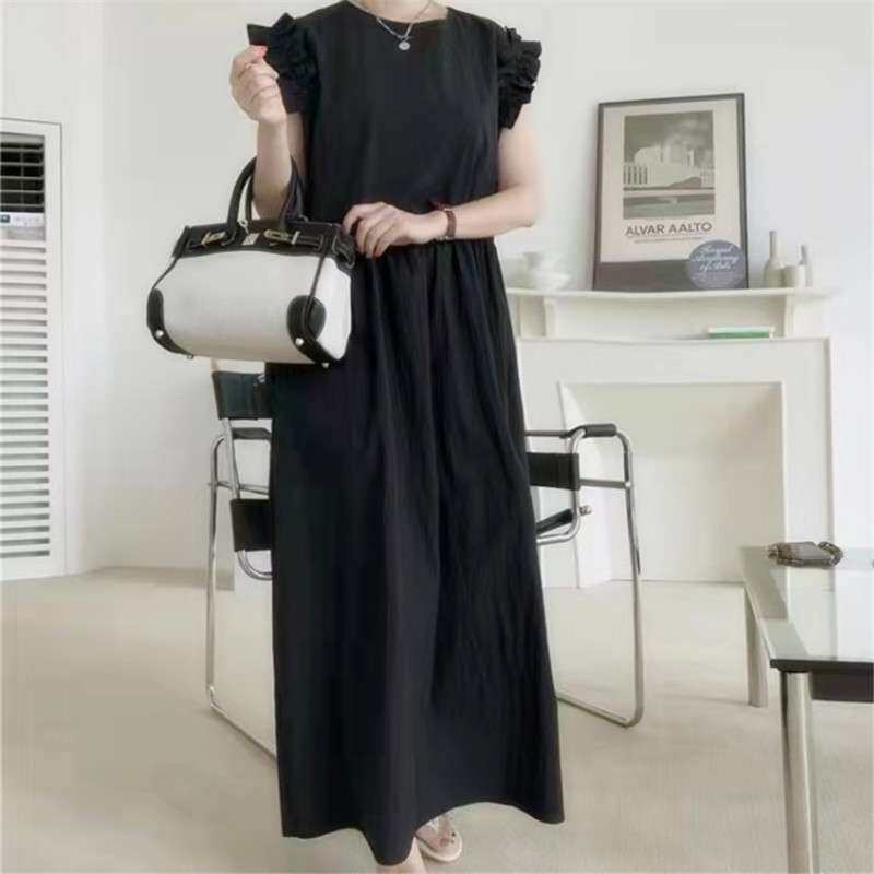 2024休闲新款背心裙居家宽松长款无袖棉麻连衣裙子women clothes