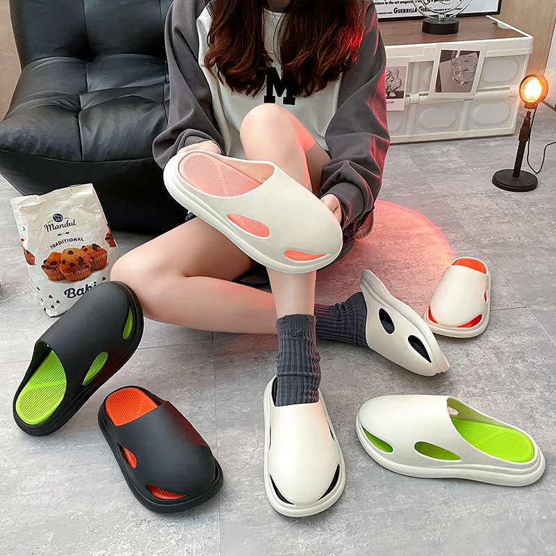 women shoes女春季时尚个性潮流外穿情侣休闲EVA垫包头拖鞋男2024