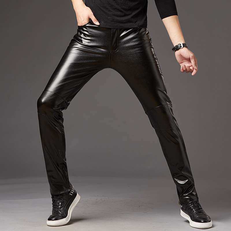 men clothes款潮紧身防水防油工作裤显瘦性感小脚打底秋冬款2024