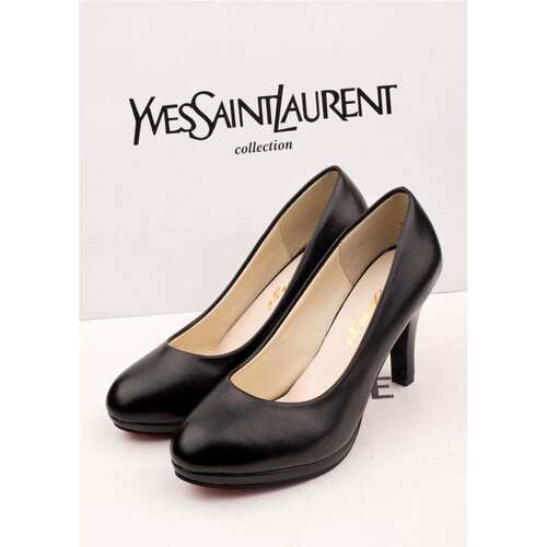 women shoes春秋2016新款圆头女鞋粗跟浅口皮鞋女中跟工作鞋2024