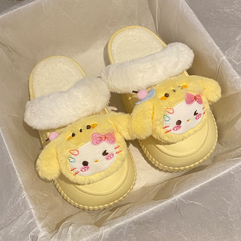 2025新款布丁狗KT猫棉拖鞋女冬季