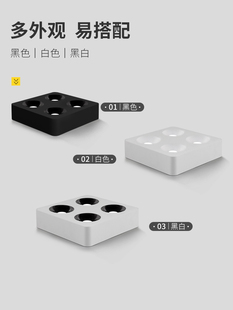 射灯极简客厅卧室天花无主灯led吸顶筒灯斗胆灯 四头六头超薄明装