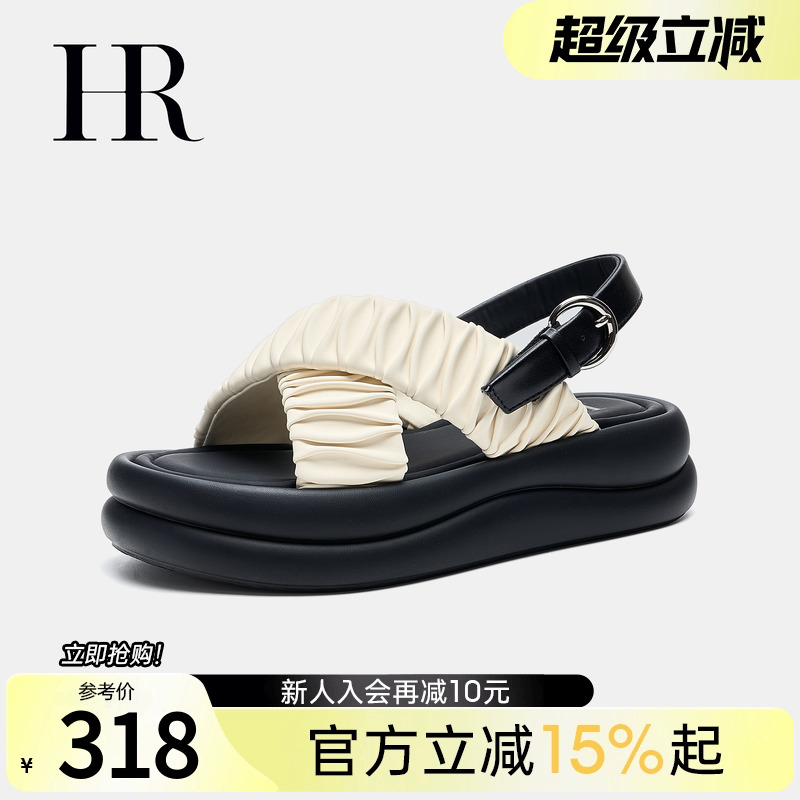 HRCASUAL夏季新款沙滩凉鞋