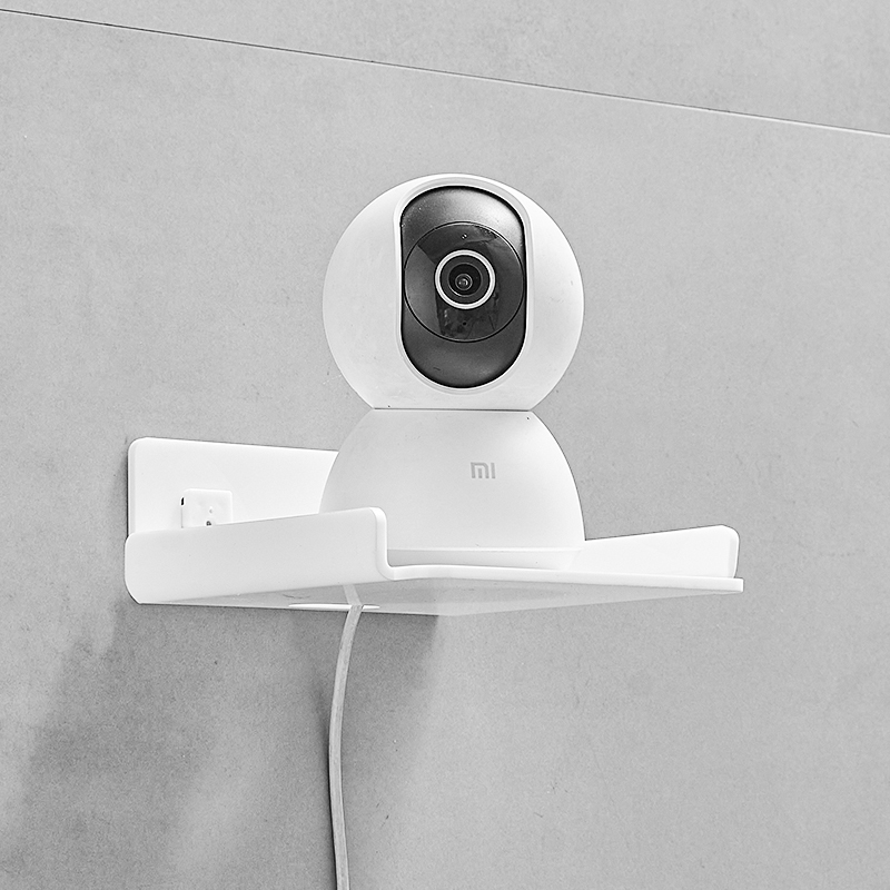 墙上监控置物架免打孔