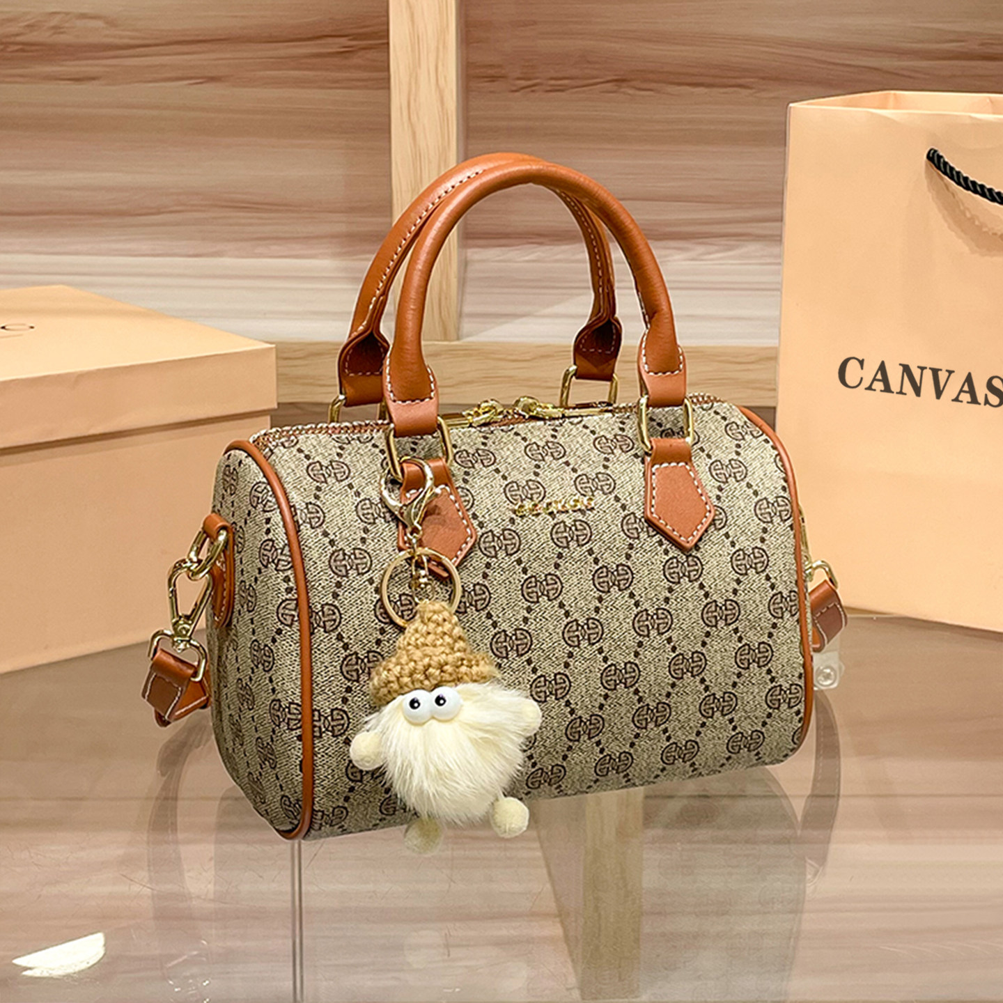 新款手提包斜挎包波士顿包妈妈包