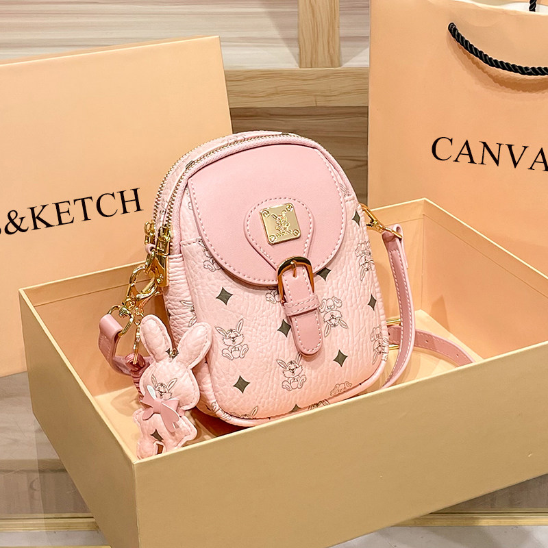 包包女小众轻奢高颜值斜挎包包女款轻便迷你百搭多巴胺粉色手机包