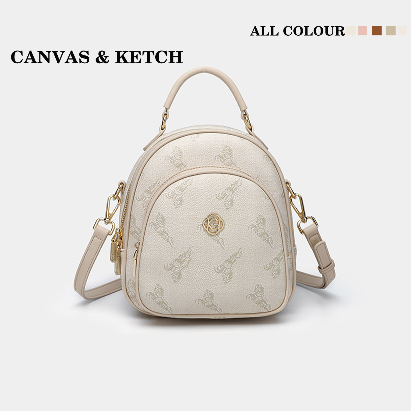 CANVAS&KETCH小型双肩包2026新款轻奢小众高级感大学生上课书包女