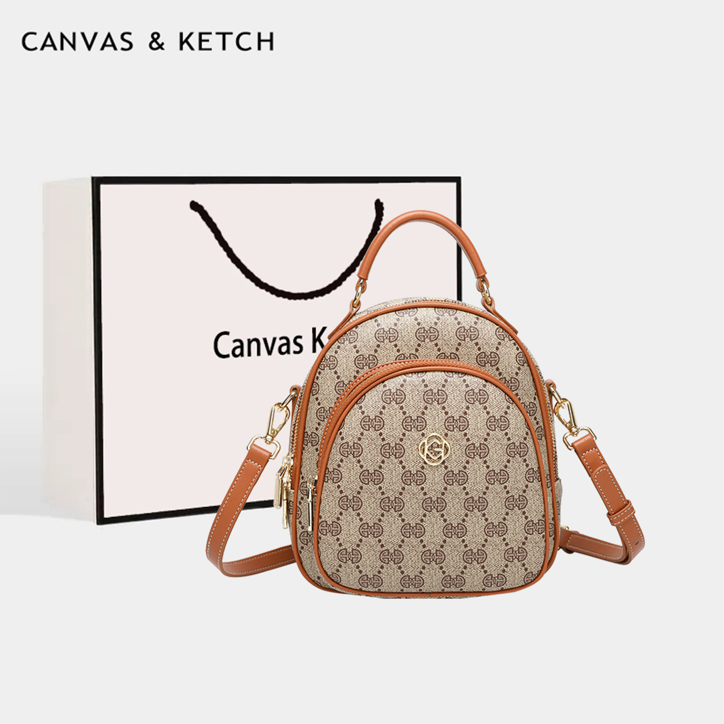 CANVAS&KETCH双肩包旅行背包女士外出通勤包大容量旅游书包轻便包