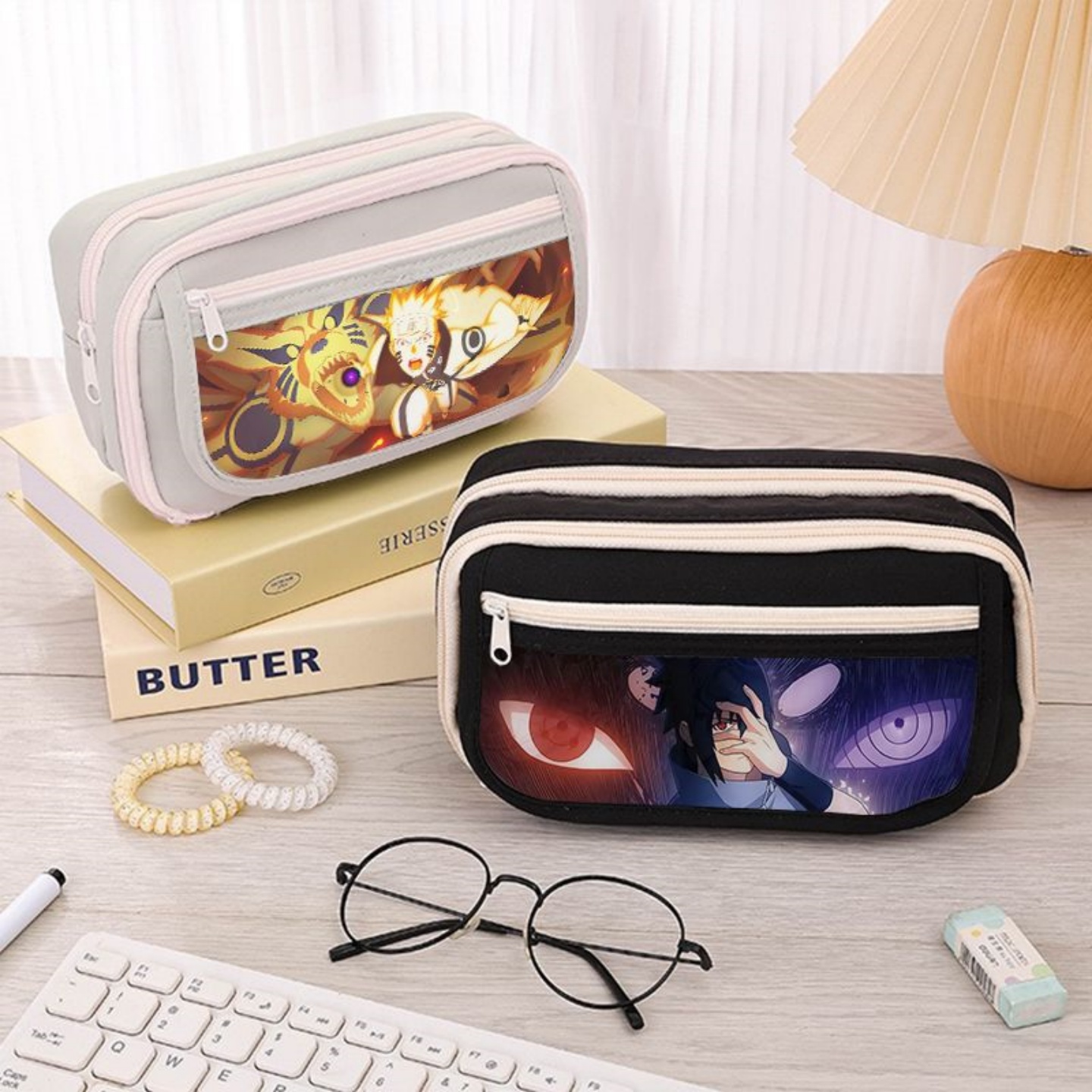 火影忍者大容量翻盖文具盒