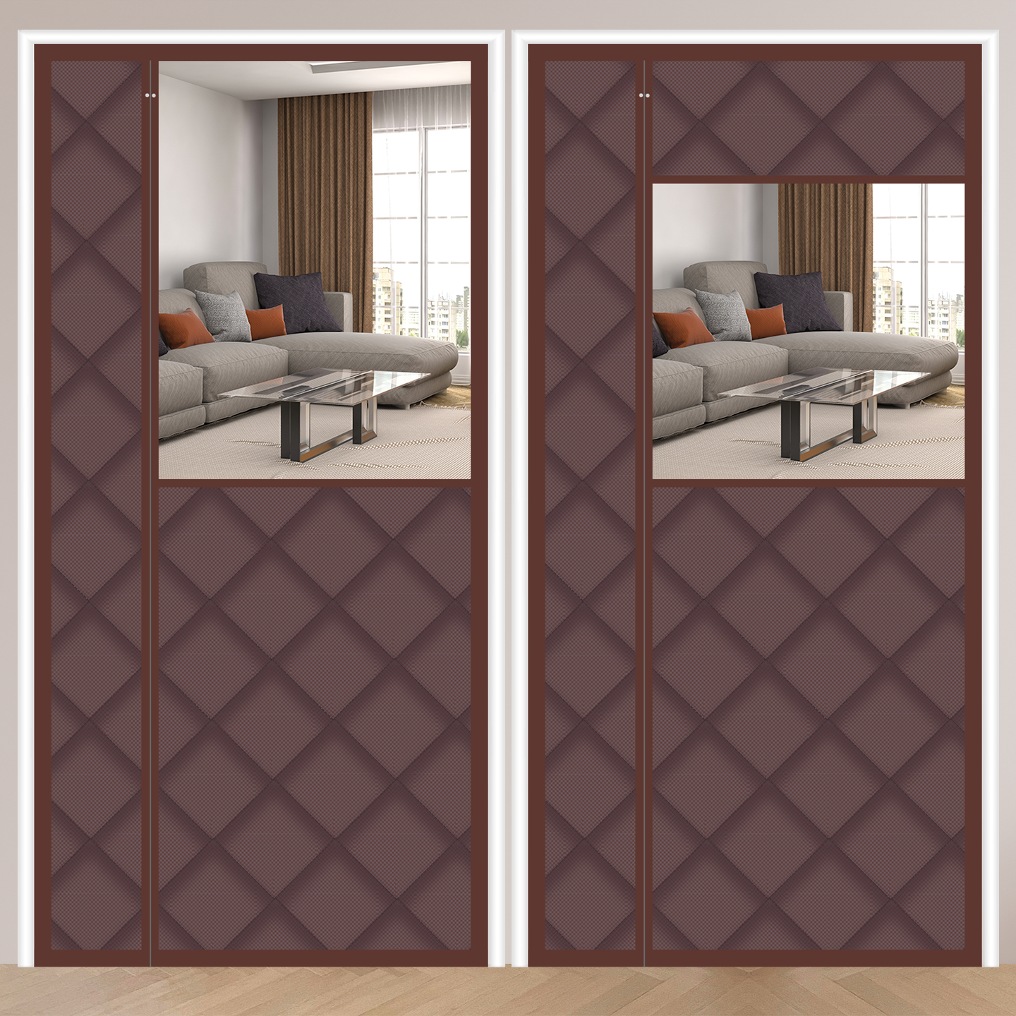 免打孔加厚全磁条棉门帘防风保暖