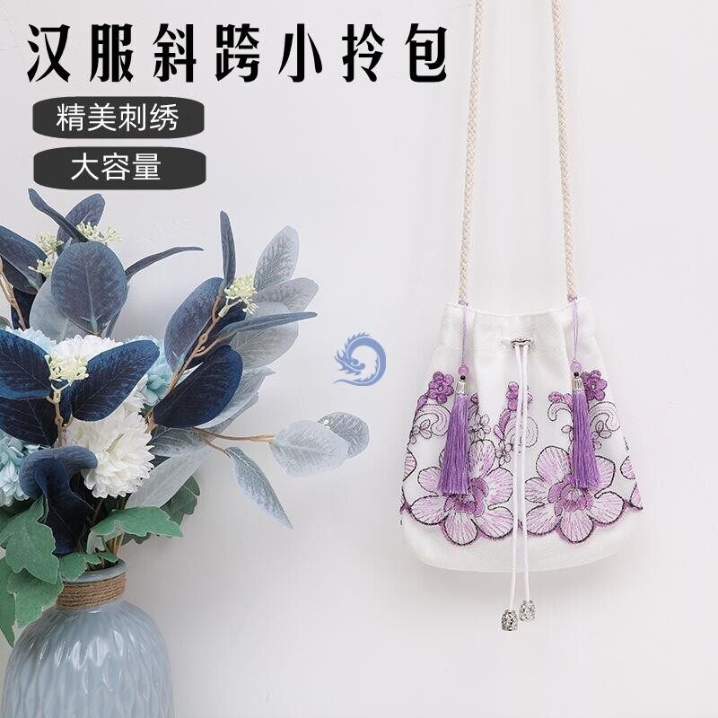 汉服包包古风汉元素斜挎小跨包古装配饰手机包杂物小拎包夏季布袋