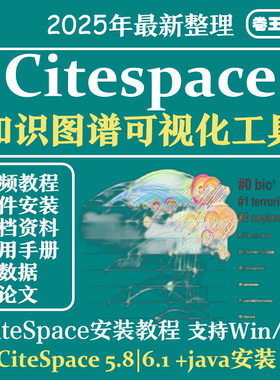 citespace教程全套科学文本挖掘可视化软件视频知识图谱文档资料