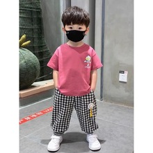 男童夏季长裤套装帅气夏装2024新款儿童装夏款短袖裤子衣服男孩潮