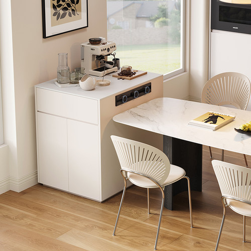 独立餐桌岛台家用中导台高级感厨房餐桌边柜小户型移动插座餐柜