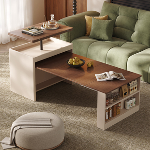可移动茶几家用小户型客厅沙发边柜多功能可升降伸缩折叠2025新款
