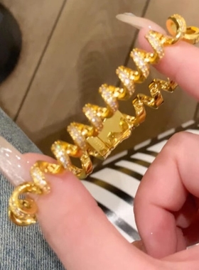 爆闪电话线手链女款重工叠戴手饰