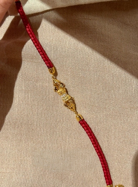 金刚转环本命年红绳手链女新中式